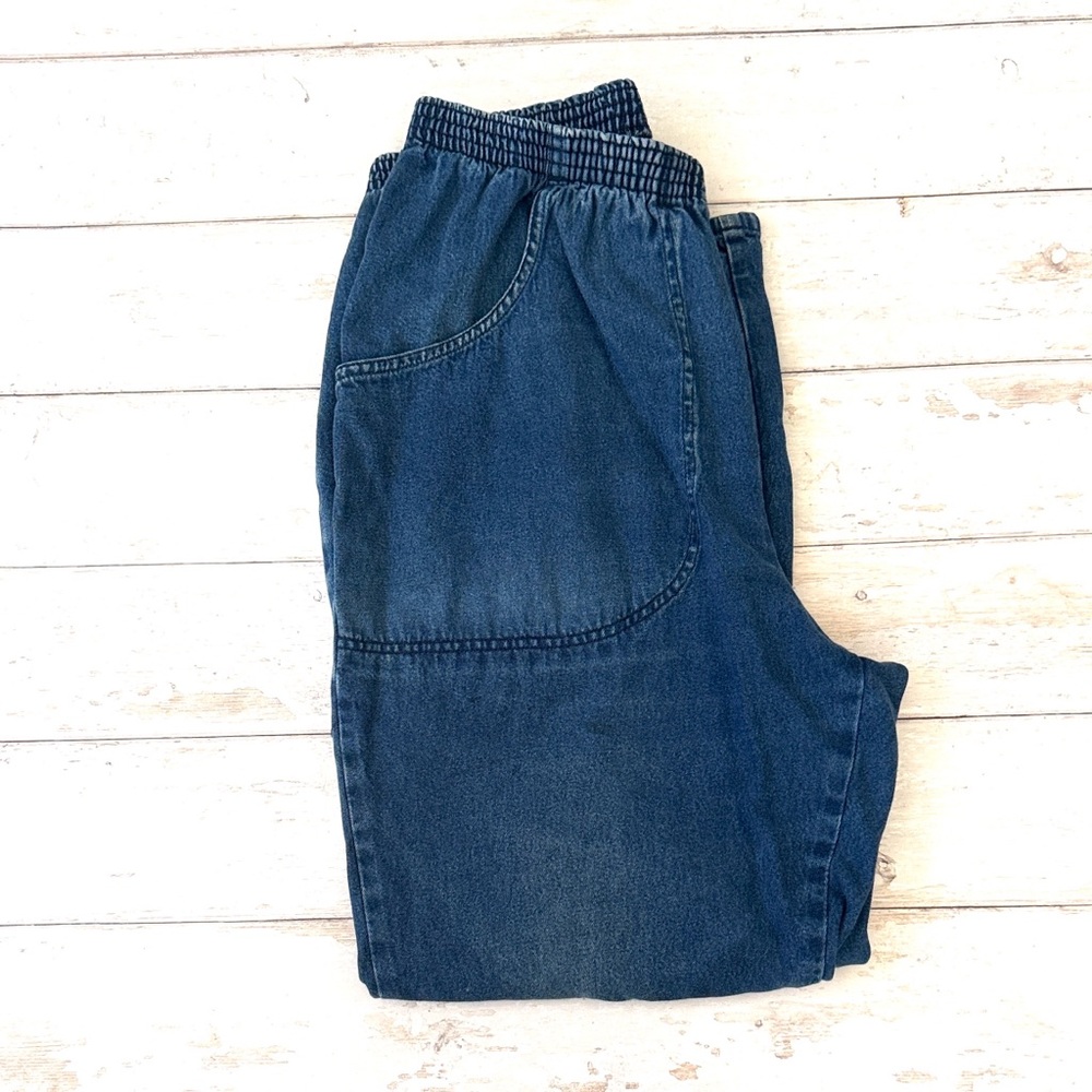 Cascade Blues 16 Short Women’s Jeans Denim Pull On Style Pants Dark Wash